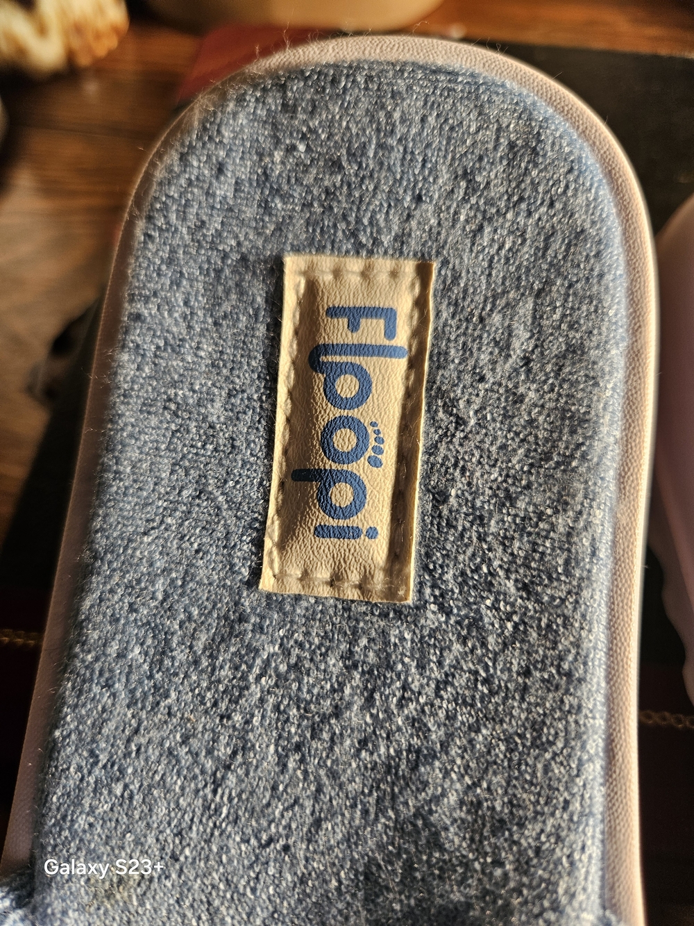 FLOOPI blue Terry Wedge Slides